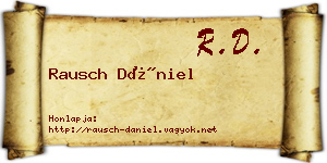 Rausch Dániel névjegykártya